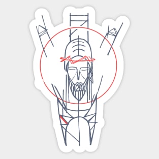 Jesus Christ Good Shepherd at the Crucifixion Sticker